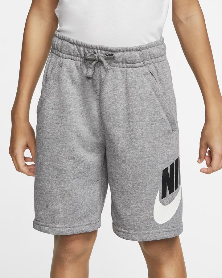 Pantalones Cortos Nike Sportswear Club Fleece Kids Niño Gris Oscuro | PVAQB-7035