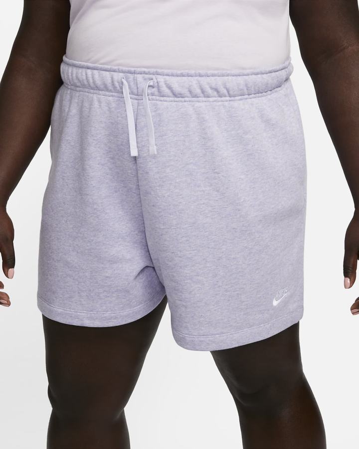 Pantalones Cortos Nike Sportswear Club Fleece Mid-Rise Mujer Blancas | SEJOG-0394