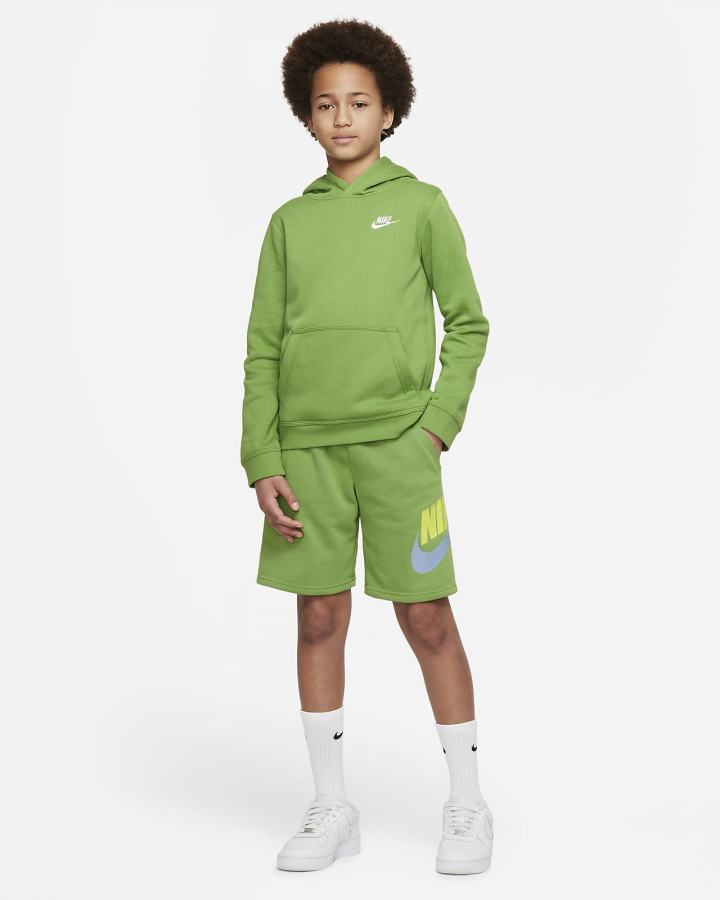 Pantalones Cortos Nike Sportswear Club Fleece Kids Niño Verde | TWQAL-4328
