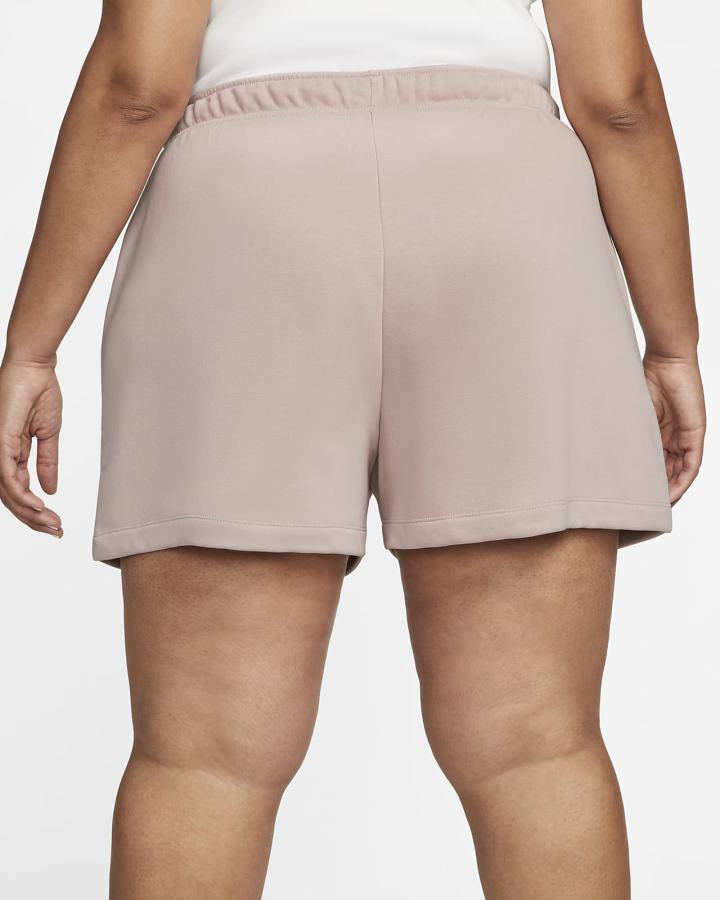 Pantalones Cortos Nike Sportswear Club Fleece Mid-Rise Mujer Rosas Blancas | UXNOY-0496