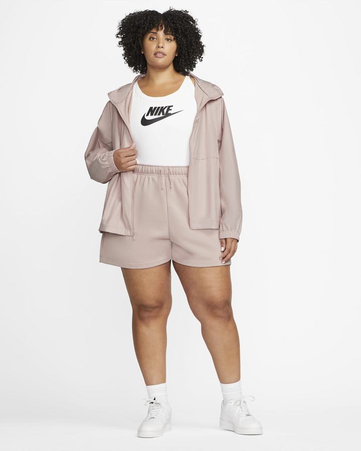 Pantalones Cortos Nike Sportswear Club Fleece Mid-Rise Mujer Rosas Blancas | UXNOY-0496