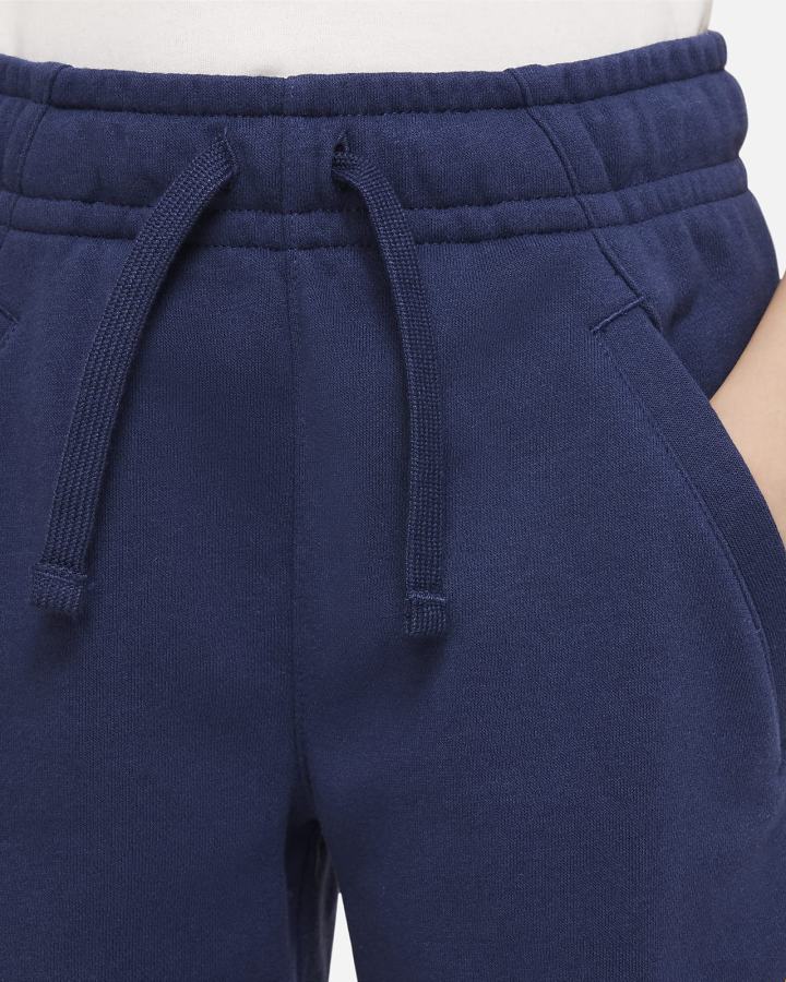 Pantalones Cortos Nike Sportswear Club Fleece Kids Niño Azul Marino Amarillo | XJZPQ-7210