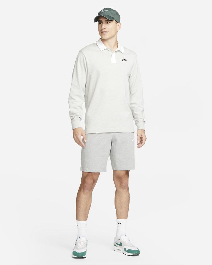 Pantalones Cortos Nike Sportswear Club Hombre Gris Oscuro Blancas | UXVWE-6407
