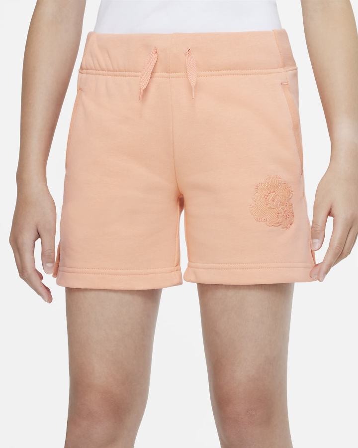 Pantalones Cortos Nike Sportswear Club Kids French Terry Mama Niña Rojas | SRZBX-8173