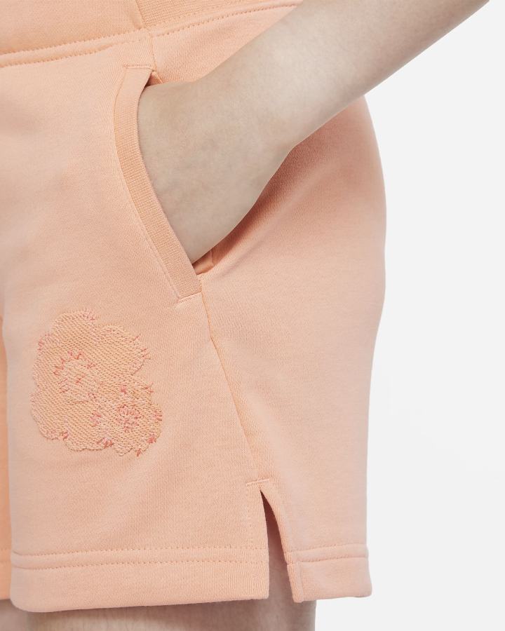 Pantalones Cortos Nike Sportswear Club Kids French Terry Mama Niña Rojas | SRZBX-8173