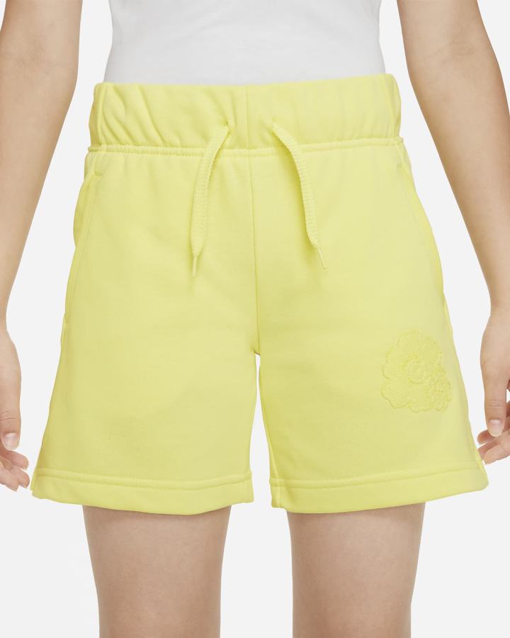 Pantalones Cortos Nike Sportswear Club Kids French Terry Mama Niña Amarillo | WUDSQ-0625