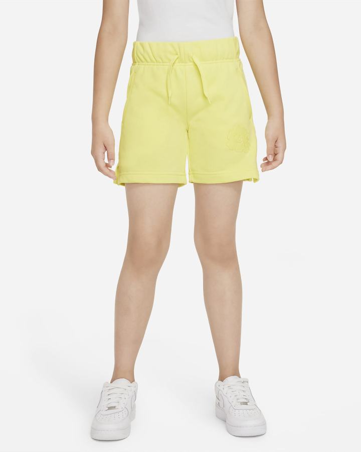 Pantalones Cortos Nike Sportswear Club Kids French Terry Mama Niña Amarillo | WUDSQ-0625