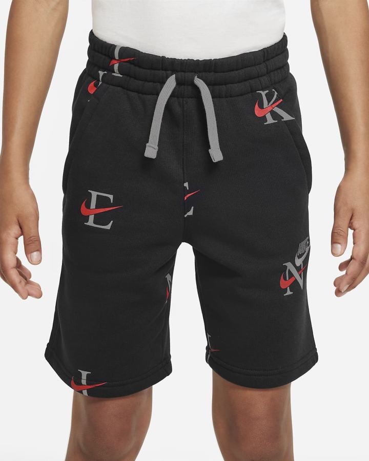 Pantalones Cortos Nike Sportswear Club Kids Niño Negras Naranjas | XVKBU-3694