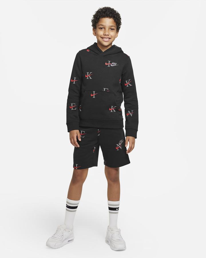 Pantalones Cortos Nike Sportswear Club Kids Niño Negras Naranjas | XVKBU-3694