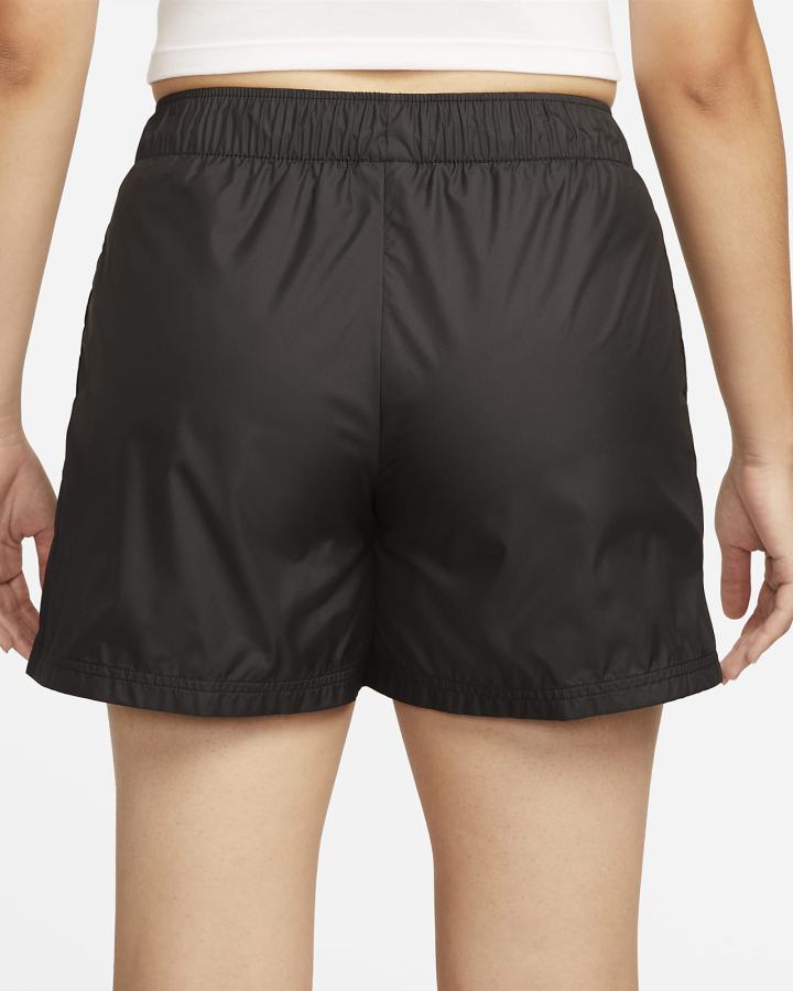 Pantalones Cortos Nike Sportswear Essentials Repel Mid-Rise Mujer Negras Blancas | EAQTL-1762
