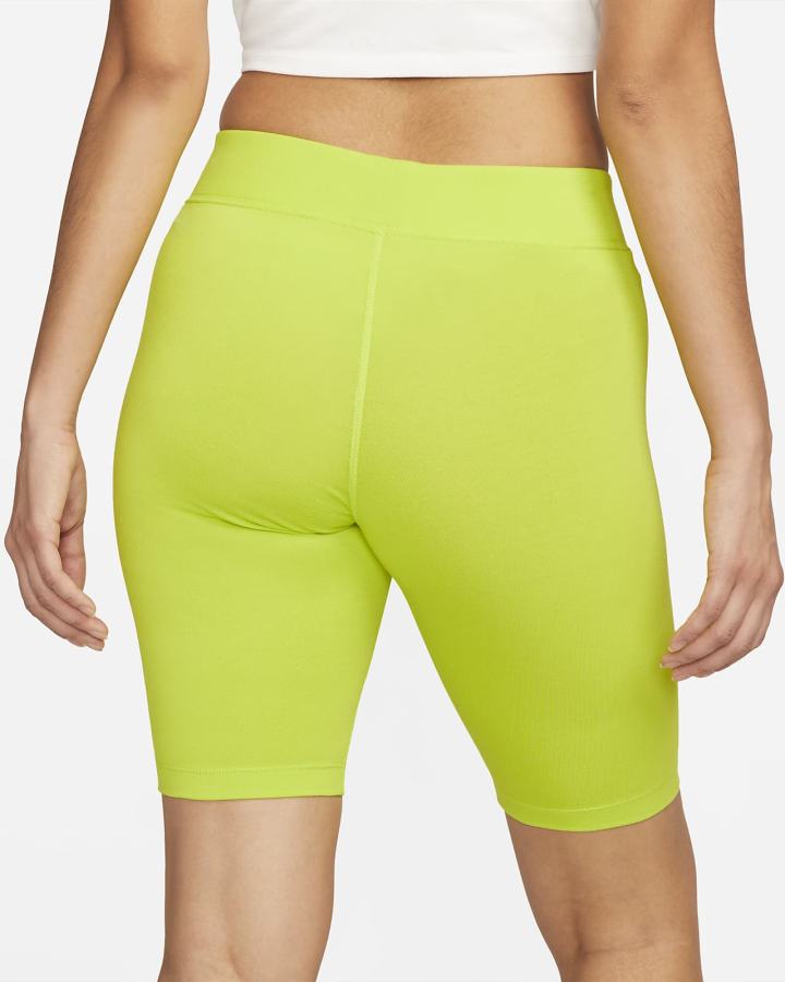 Pantalones Cortos Nike Sportswear Essential Mid-Rise Bike Mujer Verde Blancas | EJQNI-8960
