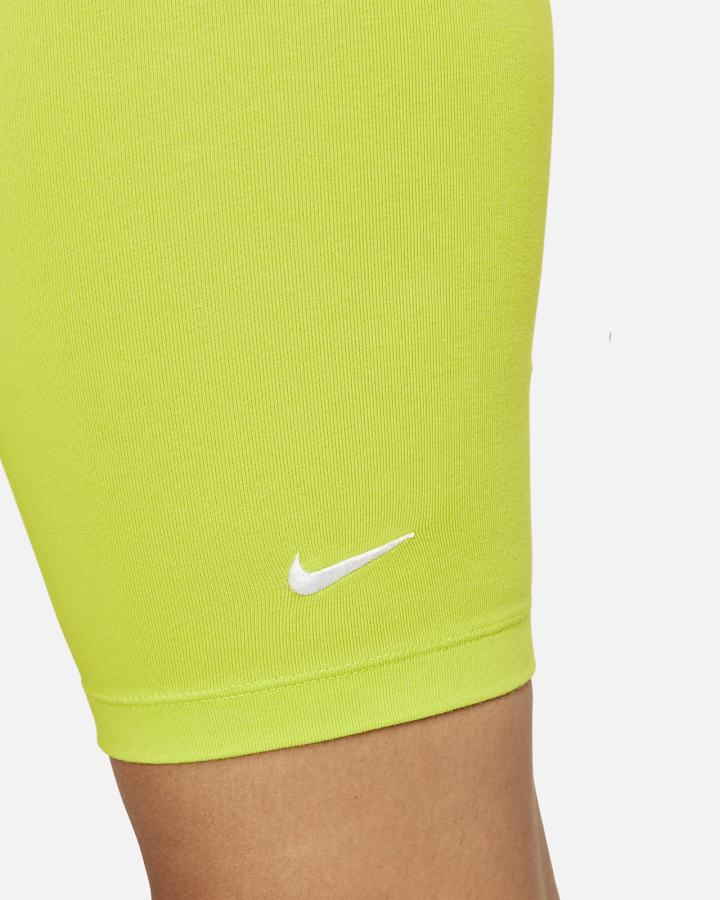 Pantalones Cortos Nike Sportswear Essential Mid-Rise Bike Mujer Verde Blancas | EJQNI-8960