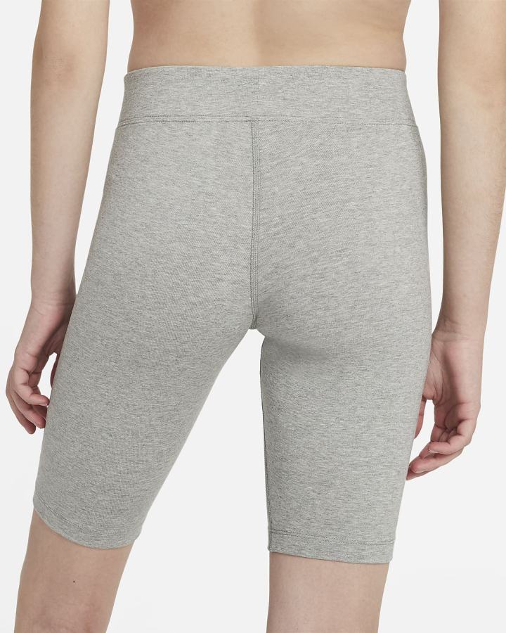 Pantalones Cortos Nike Sportswear Essential Mid-Rise Bike Mujer Gris Oscuro Blancas | GIZVQ-8095