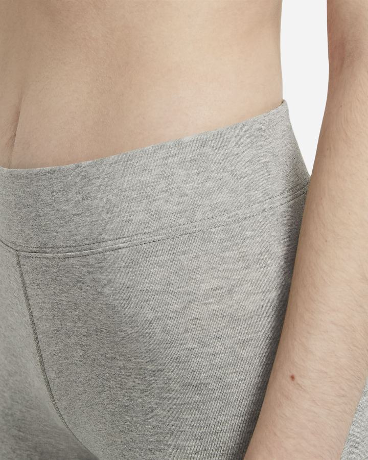 Pantalones Cortos Nike Sportswear Essential Mid-Rise Bike Mujer Gris Oscuro Blancas | GIZVQ-8095