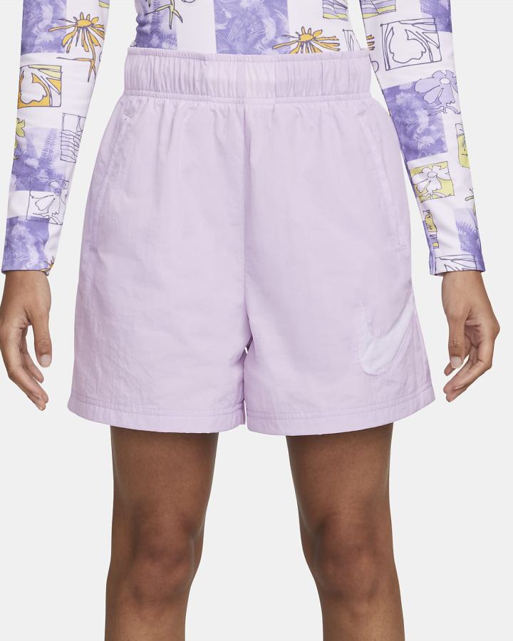 Pantalones Cortos Nike Sportswear Essential High-Rise Woven Mujer Blancas | ODMIJ-3561