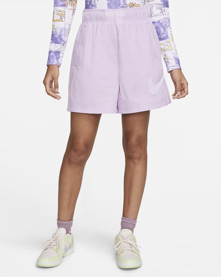 Pantalones Cortos Nike Sportswear Essential High-Rise Woven Mujer Blancas | ODMIJ-3561