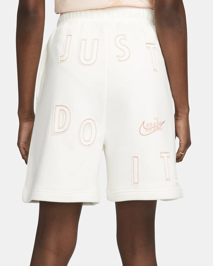 Pantalones Cortos Nike Sportswear Essentials High-Rise Fleece Mujer Coral Naranjas | PAUVK-5419