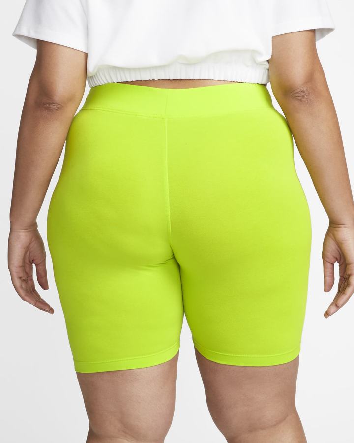 Pantalones Cortos Nike Sportswear Essential Mid-Rise Bike Mujer Verde Blancas | TQPRC-0492