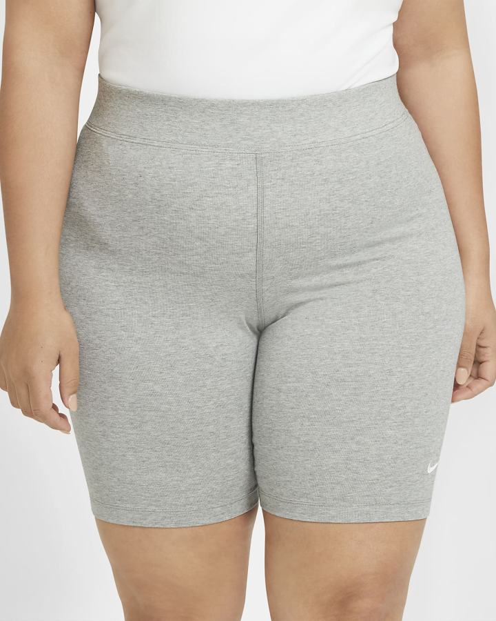Pantalones Cortos Nike Sportswear Essential Mid-Rise Bike Mujer Gris Oscuro Blancas | ULQXK-1674