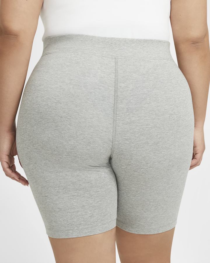 Pantalones Cortos Nike Sportswear Essential Mid-Rise Bike Mujer Gris Oscuro Blancas | ULQXK-1674