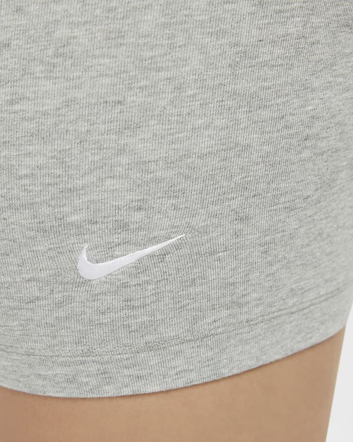 Pantalones Cortos Nike Sportswear Essential Mid-Rise Bike Mujer Gris Oscuro Blancas | ULQXK-1674