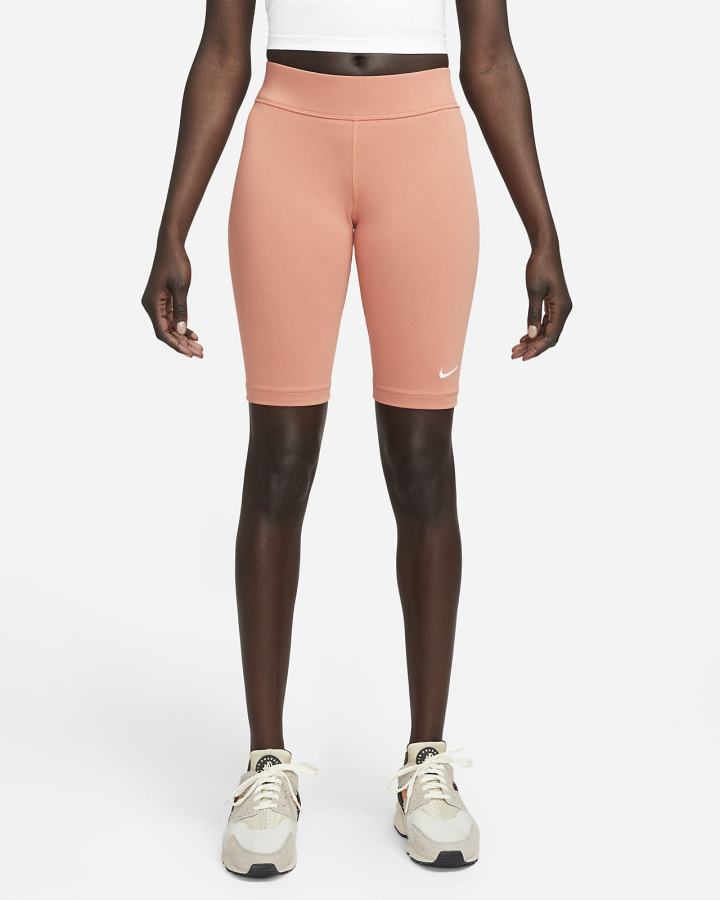 Pantalones Cortos Nike Sportswear Essential Mid-Rise Bike Mujer Blancas | WJRFN-8029