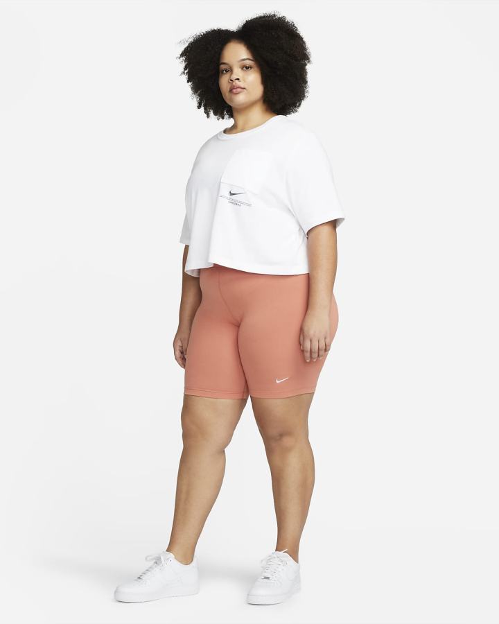 Pantalones Cortos Nike Sportswear Essential Mid-Rise Bike Mujer Blancas | WUDSB-6971