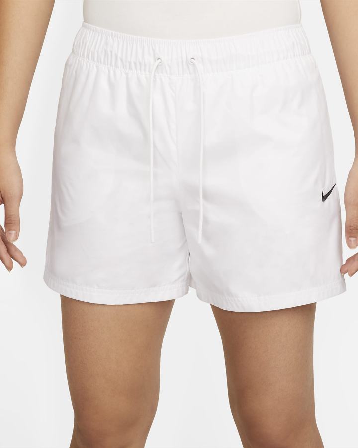 Pantalones Cortos Nike Sportswear Essentials Repel Mid-Rise Mujer Blancas Negras | YUSKV-2798
