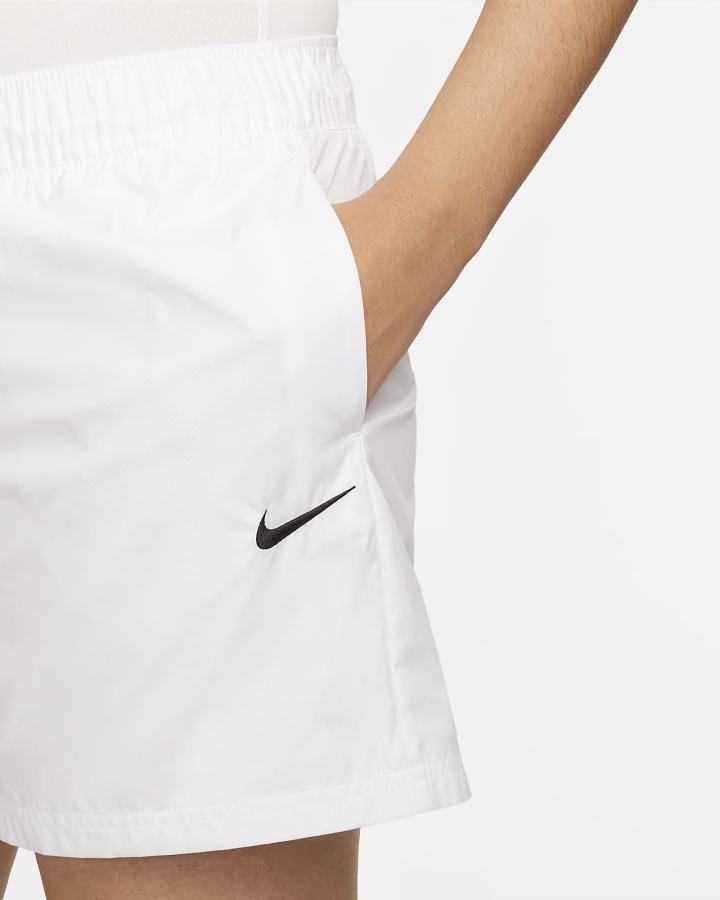 Pantalones Cortos Nike Sportswear Essentials Repel Mid-Rise Mujer Blancas Negras | YUSKV-2798