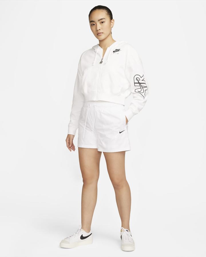 Pantalones Cortos Nike Sportswear Essentials Repel Mid-Rise Mujer Blancas Negras | YUSKV-2798