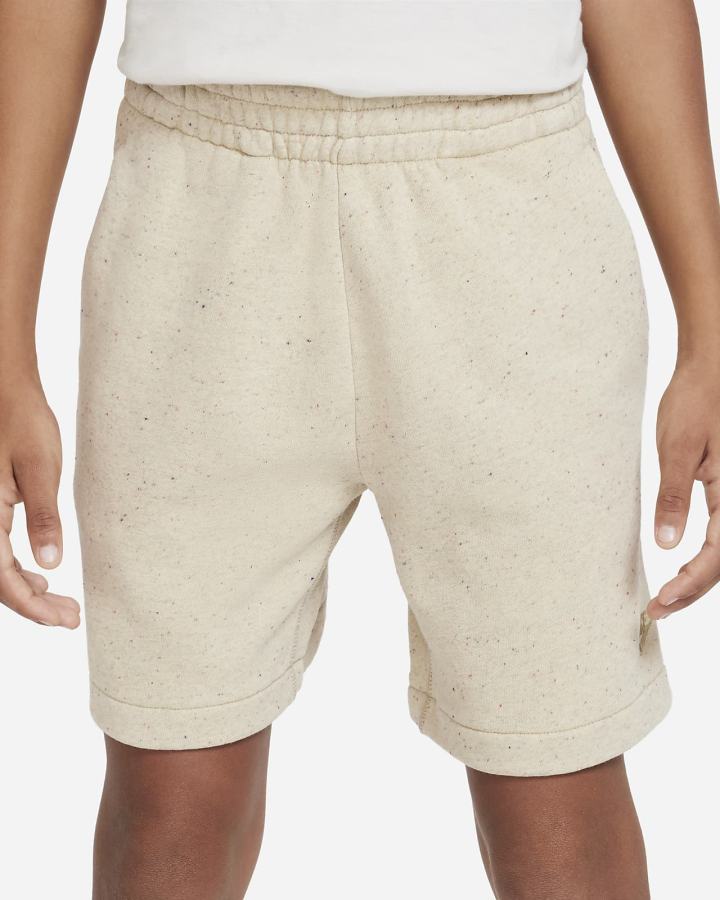 Pantalones Cortos Nike Sportswear Icon Fleece Kids Niña Beige | ALNWB-4580
