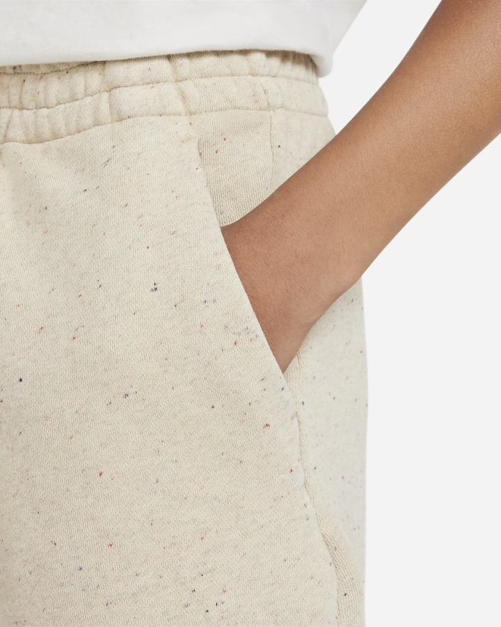 Pantalones Cortos Nike Sportswear Icon Fleece Kids Niña Beige | ALNWB-4580