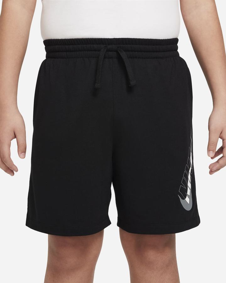 Pantalones Cortos Nike Sportswear Kids (Extended Size) Niño Negras Gris | JPXUK-7359