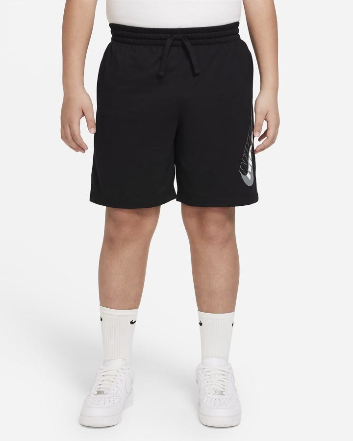 Pantalones Cortos Nike Sportswear Kids (Extended Size) Niño Negras Gris | JPXUK-7359