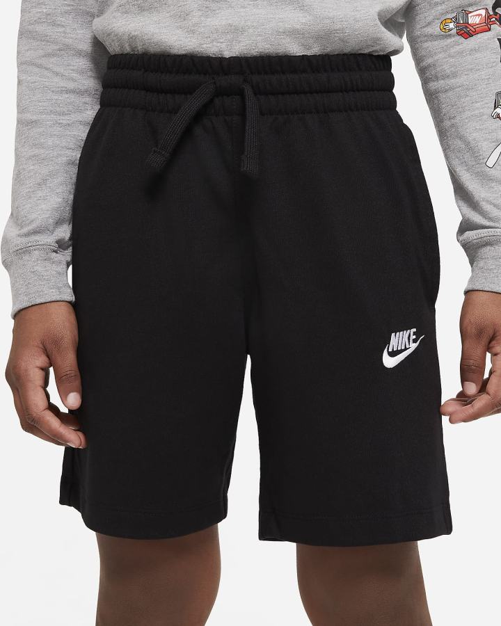 Pantalones Cortos Nike Sportswear Kids Niño Negras Blancas | MSFXA-9812