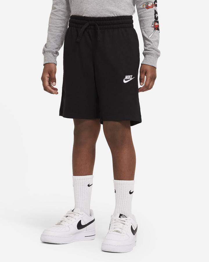 Pantalones Cortos Nike Sportswear Kids Niño Negras Blancas | MSFXA-9812