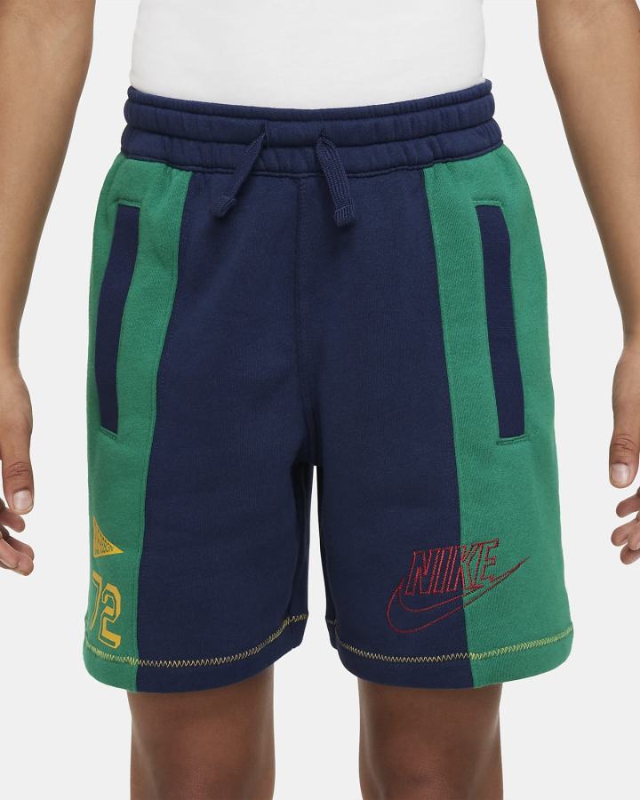 Pantalones Cortos Nike Sportswear Kids Niño Azul Marino Amarillo | NZHKF-6185