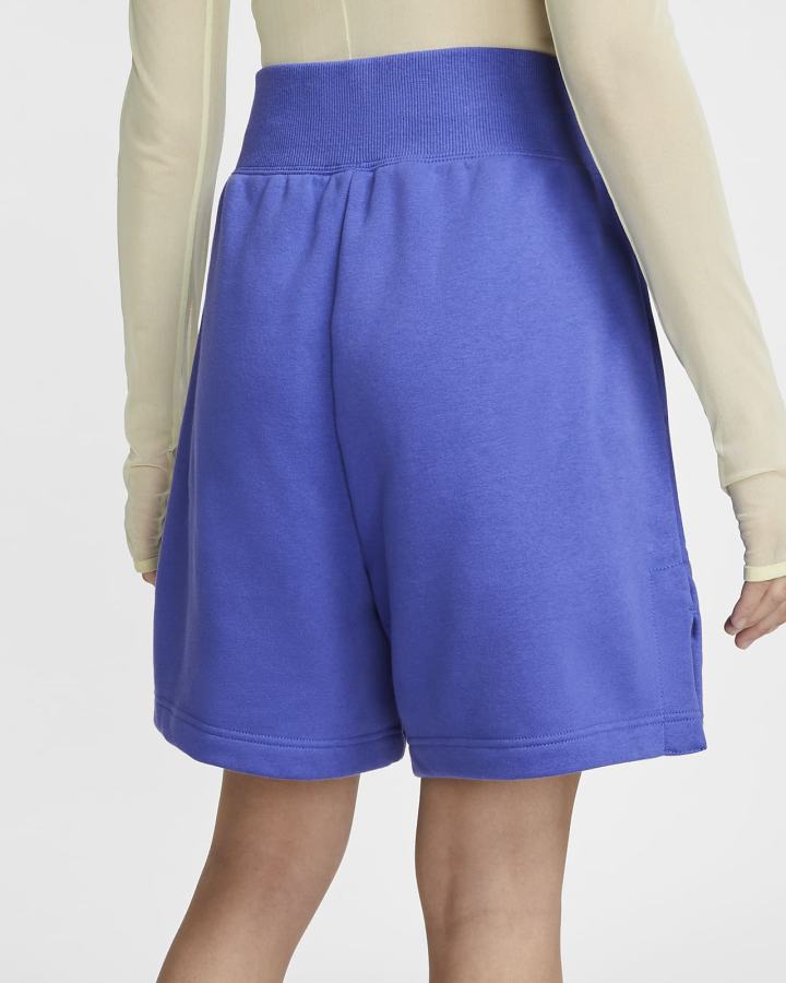 Pantalones Cortos Nike Sportswear Phoenix Fleece High-Waisted Loose-Fit Mujer Azules | AZEPW-8123