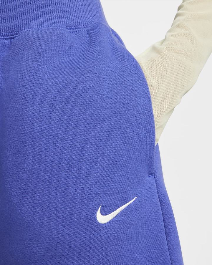 Pantalones Cortos Nike Sportswear Phoenix Fleece High-Waisted Loose-Fit Mujer Azules | AZEPW-8123