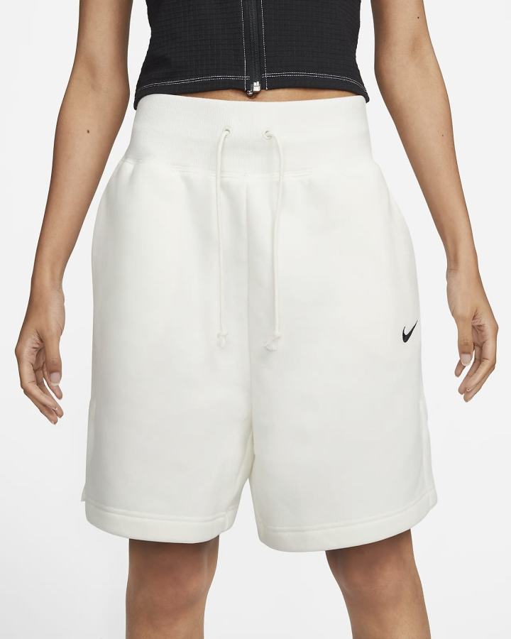 Pantalones Cortos Nike Sportswear Phoenix Fleece High-Waisted Loose-Fit Mujer Negras | JFDYN-3241