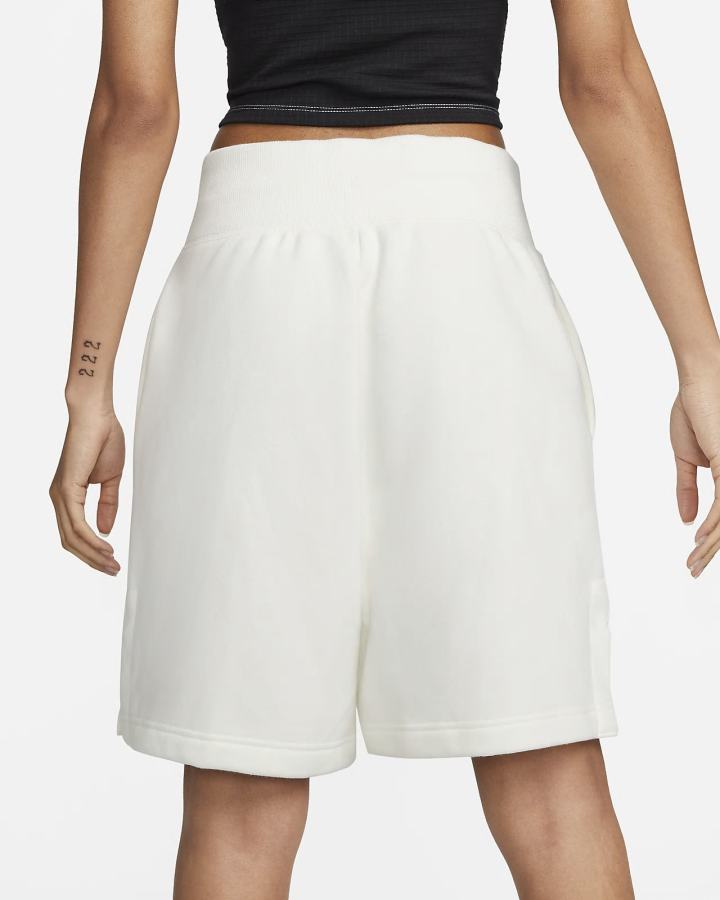 Pantalones Cortos Nike Sportswear Phoenix Fleece High-Waisted Loose-Fit Mujer Negras | JFDYN-3241