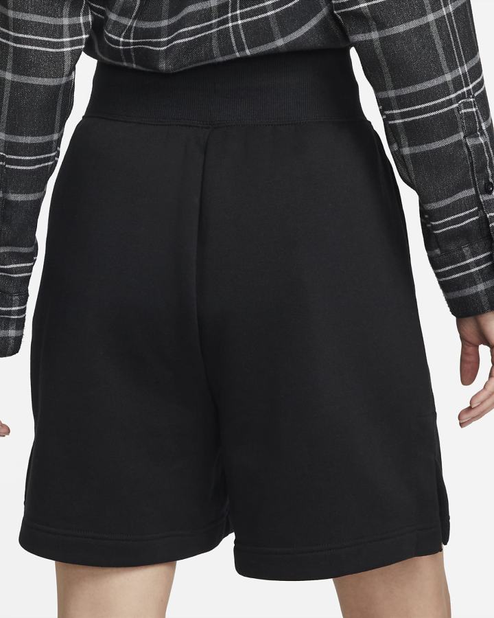 Pantalones Cortos Nike Sportswear Phoenix Fleece High-Waisted Loose-Fit Mujer Negras | KBARU-3816