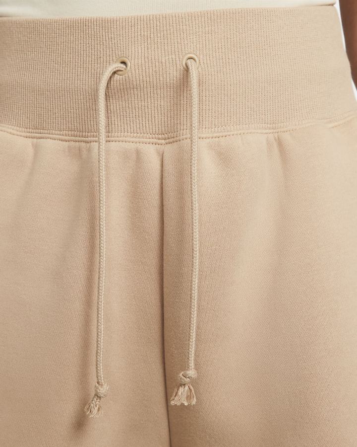 Pantalones Cortos Nike Sportswear Phoenix Fleece High-Waisted Loose-Fit Mujer Beige | MHAJI-7041