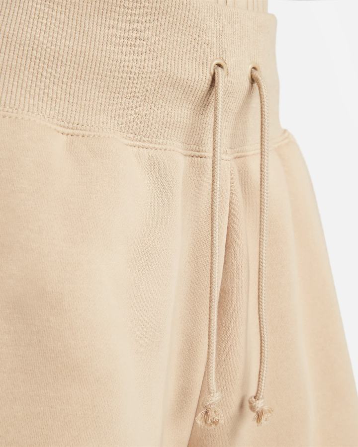 Pantalones Cortos Nike Sportswear Phoenix Fleece High-Waisted Mujer Beige | SAEOK-4391