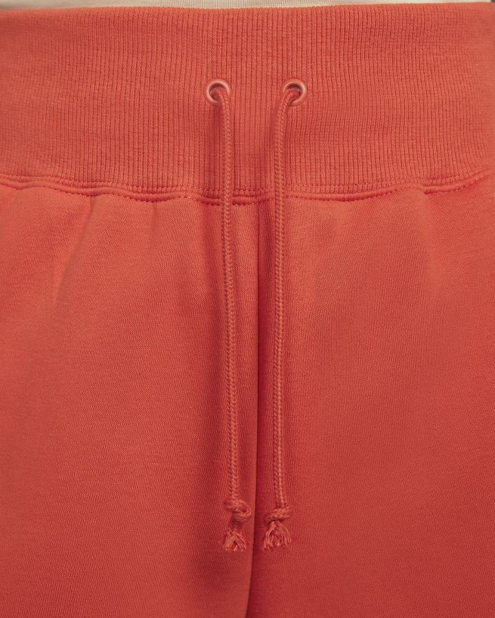 Pantalones Cortos Nike Sportswear Phoenix Fleece High-Waisted Mujer Naranjas | ZPQHL-8563