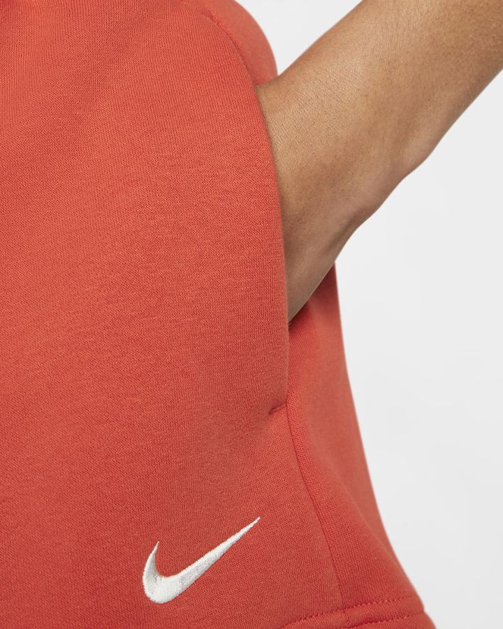 Pantalones Cortos Nike Sportswear Phoenix Fleece High-Waisted Mujer Naranjas | ZPQHL-8563
