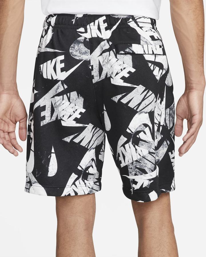 Pantalones Cortos Nike Sportswear Sport Essentials+ Allover Print Hombre Negras Blancas | CUWRA-8059