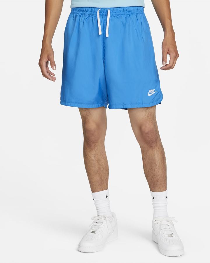 Pantalones Cortos Nike Sportswear Sport Essentials Woven Lined Flow Hombre Azules Claro Blancas | EQKTU-9486