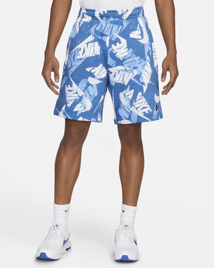 Pantalones Cortos Nike Sportswear Sport Essentials+ Allover Print Hombre Azules Oscuro Negras | GZFXU-0586