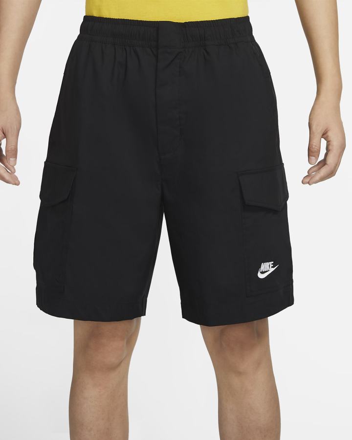 Pantalones Cortos Nike Sportswear Sport Essentials Woven Unlined Utility Hombre Negras Blancas | JCDUW-0627